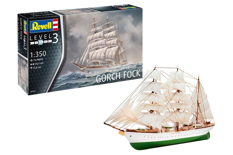 1:350 Revell 65432 Gorch Fock Ship - Model Set - Rev05432 gorch fock 01 3 - REV65432