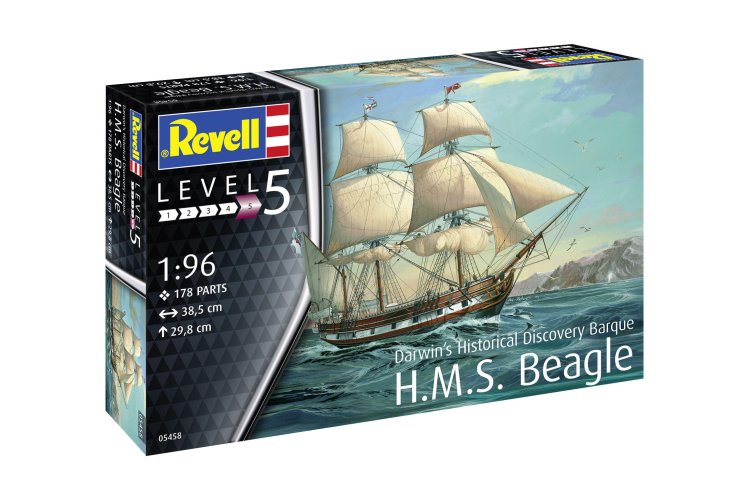 1:96 Revell 05458 H.M.S. Beagle -Darwin's Historical Discovery Barque - Schip - Rev05458 3 - REV05458