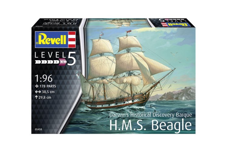 1:96 Revell 05458 H.M.S. Beagle -Darwin's Historical Discovery Barque - Schip - Rev05458 4 - REV05458