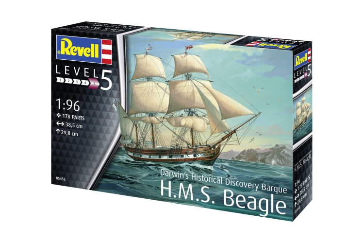 1:96 Revell 05458 H.M.S. Beagle -Darwin's Historical Discovery Barque - Schip - Rev05458 5 - REV05458