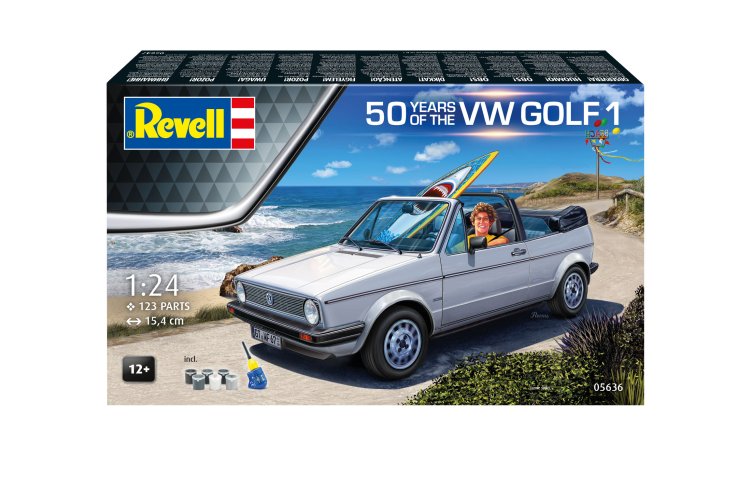 1:24 Revell 05636 Volkswagen VW Golf 1 Cabriolet - 50 Years! - Car - Gift Set - Rev05636 11 - REV05636