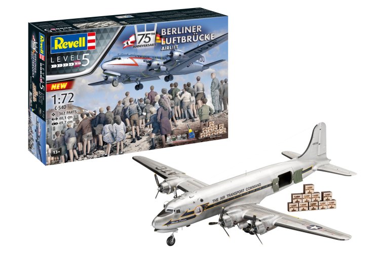 1:72 Revell 05652  75th Anniversary - Berliner Luftbrucke C-54D Skymaster - Gift Set - Rev05652 1 - REV05652