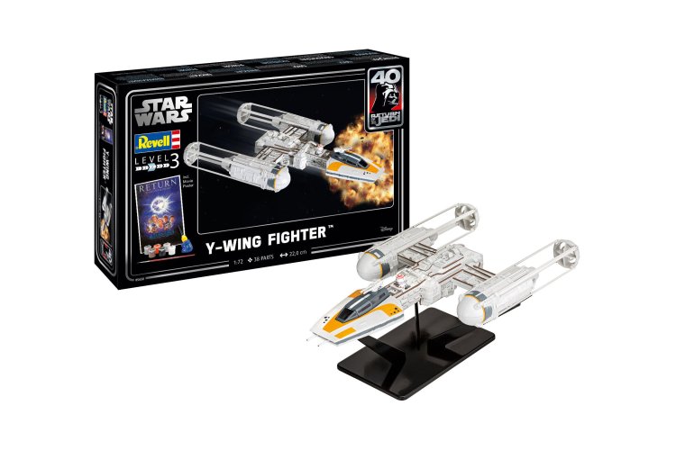 1:72 Revell 05658 Y-wing Fighter - Star Wars - Geschenkset - Rev05658 cadeauset y wing fighter revell modelbouwpakket met basisaccessoires 05658 geschenkset y wing fighter 01 1 - REV05658