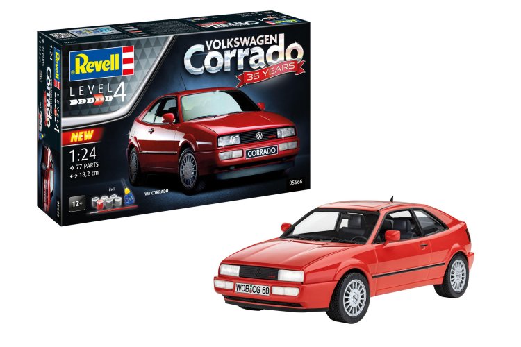 1:24 Revell 05666  Volkswagen VW Corrado - 35 Years! - Geschenkset - Rev05666 cadeauset 35 years vw corrado revell modelbouwpakket met basisaccessoires 05666 geschenkset 35 years vw corrado 01 1 - REV05666