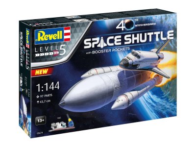 1:144 Revell 05674 Space Shuttle & Booster Rockets - 40th Anniversary - Gift Set - Rev05674 geschenkset space shuttle u booster rockets 40th anniversary 020 - REV05674