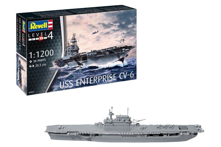 1:1200 Revell 65824 USS Enterprise CV-6 - Model Set - Rev05824 uss enterprise cv 6 01 3 - REV65824