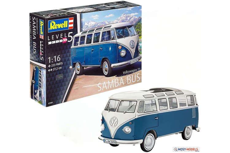 1:16 Revell 07009 Volkswagen VW Typ 2 T1 Samba Bus - Rev07009 1 - REV07009