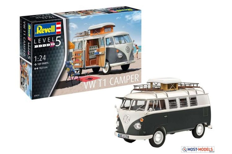 1:24 Revell 07674 VW Volkswagen T1 Camper - Rev07674 1 - REV07674