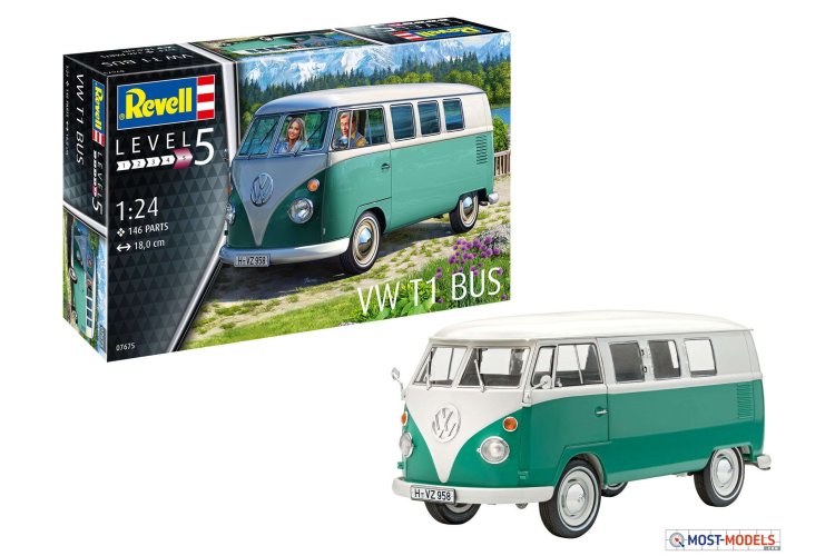 1:24 Revell 07675 Volkswagen VW T1 Bus - Rev07675 vw t1 bus 01 1 - REV07675