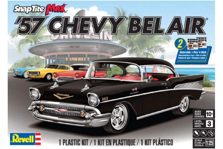 1:25 Revell 11529 1957 Chevy Bel Air Car - Snap Tite Kit - Rev11529 1 - REV11529