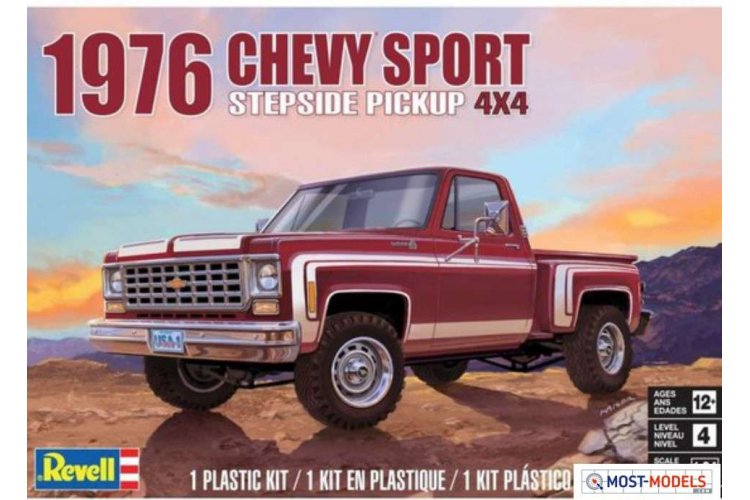 1:25 Revell 14486  76 Chevy Sports Stepside Pickup - Rev14486 revell 14486 chevy sport stepside 1976 1 - REV14486