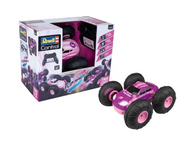 Revell 24670 RC Stunt Car - Flip Racer - Pink - Rev24670 rc stunt car flip racer pink revell control afstandbestuurbare auto 24670 rc stunt car flip racer pink 01 - REV24670