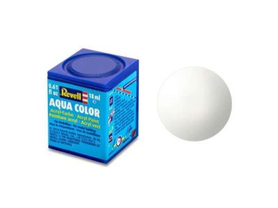 Revell Aqua  #4 White - Gloss  - RAL9010 - Acryl - 18ml - Rev36104 1  - REV36104-XS