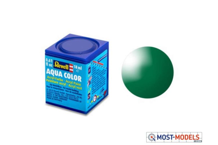 Revell Aqua  #61 Emerald Green - Gloss - RAL6029 - Acryl - 18ml - Rev36161 1 1 - REV36161-XS