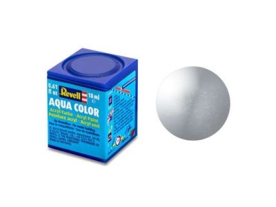 Revell Aqua  #90 Silver - Metallic - Acryl - 18ml - Rev36190 1  - REV36190-XS