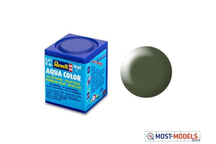 Revell Aqua  #361 Olive Green - Satin - RAL6003 - Acryl - 18ml - Rev36361 1 1 - REV36361-XS