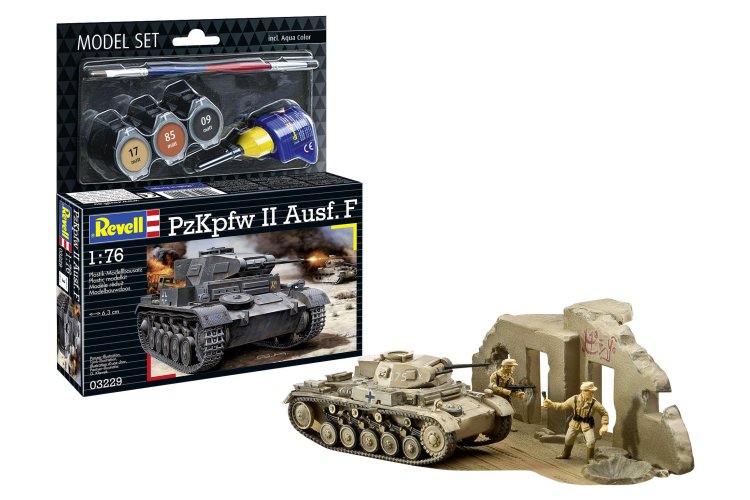 1:76 Revell 63229 Panzerkampfwagen II - PzKpfw II Ausf. F Tank - Model Set - Rev63229 1 - REV63229