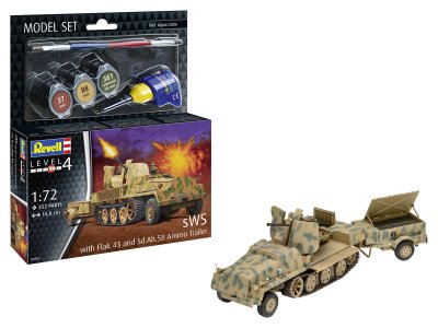 1:72 Revell 63293 sWS mit Flak-Aufbau als Sfl. mit 3,7cm Flak 43 - Model Set - Rev63293 1 - REV63293