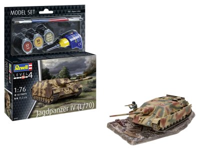 1:76 Revell 63359 Jagdpanzer IV (L/70) Tank - Model Set - Rev63359 model set jagdpanzer iv l 70 revell modelbouwpakket met basisaccessoires 63359 01 - REV63359