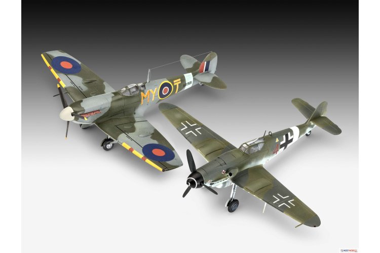 1:72 Revell 63710 Combat Set Bf109G-10 & Spitfire Mk.V - Model Set - Rev63710combatsetbf109undspitfire - REV63710