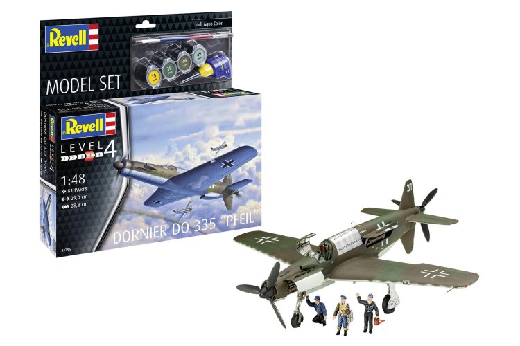 1:48 Revell 63795 Dornier Do 335 Pfeil - Propeller Vliegtuig - Model Set - Rev63795 1 - REV63795