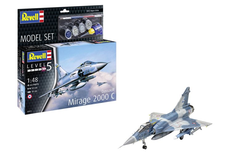 1:48 Revell 63813 Dassault Mirage 2000C - Jet Fighter - Model Set - Rev63813 1 - REV63813