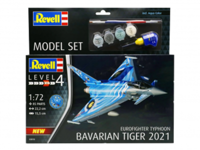 1:72 Revell 63818 Eurofighter Typhoon - Bavarian Tiger 2 - Model Set - Rev63818 - REV63818