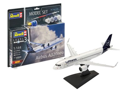 1:144 Revell 63942 Airbus A320neo Lufthansa - New Livery - Model Set - Rev63942 model set airbus a320 neo lufthansa 01 - REV63942