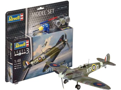 1:48 Revell 63959 Spitfire Mk.II Plane - Model Set - Rev63959 spitfire mkii revell modelbouw - REV63959