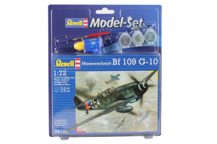 1:72 Revell 64160 Messerschmitt Bf-109 - Model Set - Rev64160 model set messerschmitt bf 109 g 10 021 - REV64160