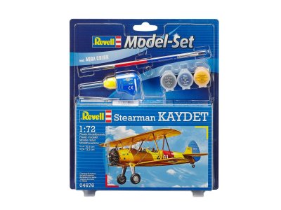 1:72 Revell 64676 Stearman Kaydet Plane - Model Set - Rev64676 kapw stearman kaydat - REV64676