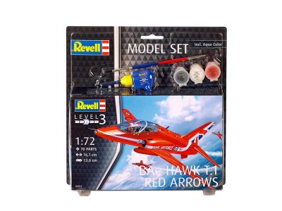 1:72 Revell 64921 BAe Hawk T Red Arrows Model.d Arrows - Model Set - Rev64921 model set bae hawk t 1 red arrows 01 1 - REV64921