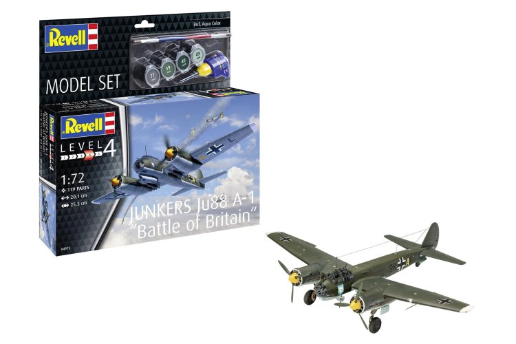 1:72 Revell 64972 Junkers Ju88 A-1 - Battle of Britain - Propeller Vliegtuig - Model Set - Rev64972 1 - REV64972