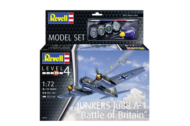 1:72 Revell 64972 Junkers Ju88 A-1 - Battle of Britain - Propeller Vliegtuig - Model Set - Rev64972 2 - REV64972