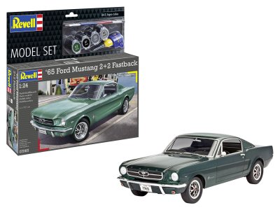 1:24 Revell 67065 1965 Ford Mustang 2+2 Fastback - Model Set - Rev67065 1 - REV67065