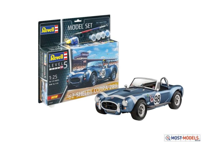 1:25 Revell 67669  62 Shelby Cobra 289 Car - Model Set - Rev67669 smkpw model set 62 cobra 289 1 - REV67669