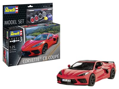 1:25 Revell 67714 Chevrolet Corvette C8 Coupe - Sport Auto - Model Set - Rev67714 1 - REV67714