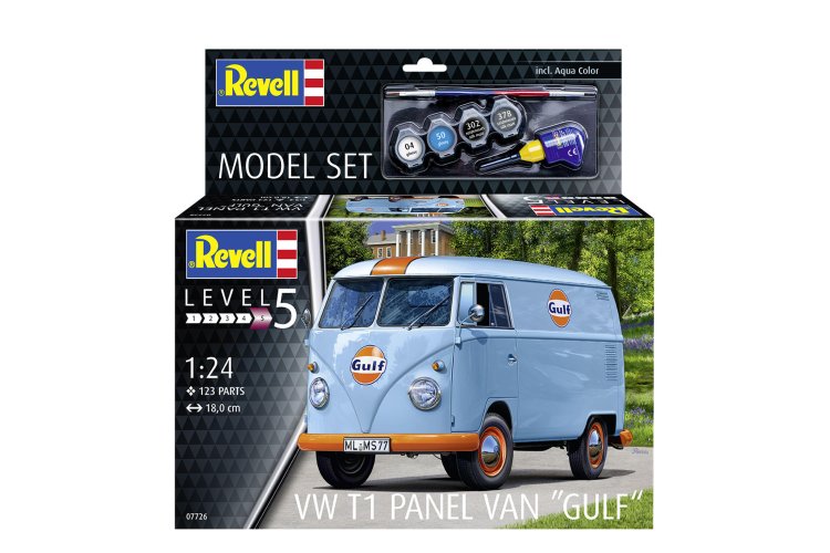 1:24 Revell 67726 Volkswagen T1 Panel Bus "Gulf" - Model Set - Rev67726 3 - REV67726