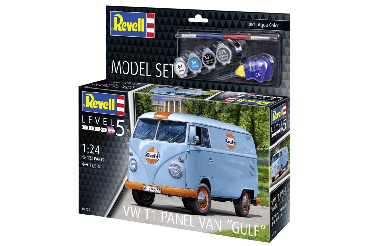 1:24 Revell 67726 Volkswagen T1 Panel Bus "Gulf" - Model Set - Rev67726 4 - REV67726