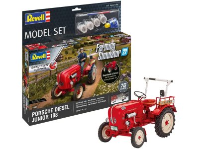 1:24 Revell 67823 Porsche Junior 108 Tractor - Farming Simulator - Model Set - Rev67823 1 - REV67823
