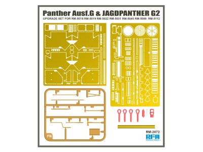 1:35 Rye Field Model 2072 Panther Ausf.G & Jagdpanther G2 upgrade set - Rfm2072 xs 1 - RFM2072-XS