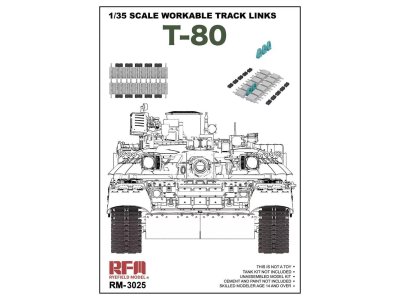 1:35 Rye Field Model 3025 T-80 Workable Track Links - Rfm3025 1 - RFM3025