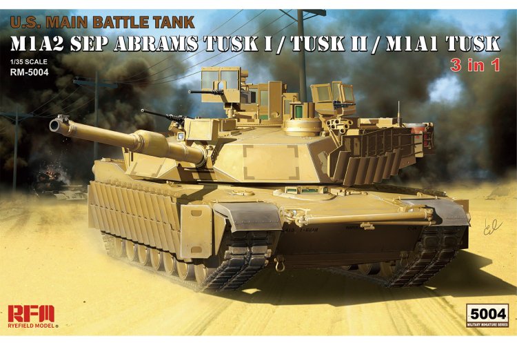 1:35 Rye Field Model 5004 U.S. Main Battle Tank M1A2 SEP Abrams TUSK I -TUSK II - M1A1 TUSK - Rfm5004 1 - RFM5004