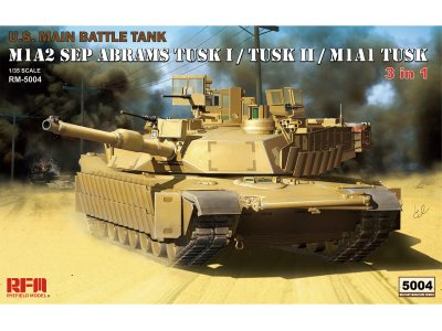 1:35 Rye Field Model 5004 U.S. Main Battle Tank M1A2 SEP Abrams TUSK I -TUSK II - M1A1 TUSK - Rfm5004 - RFM5004