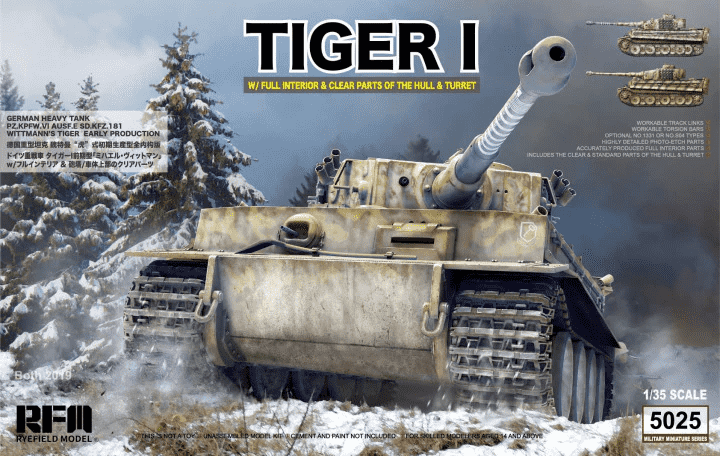 1:35 Rye Field Model 5025 Tiger I Early Production Sd.Kfz. 181 Pz.kpfw.VI Ausf. E - Rfm5025 1 - RFM5025