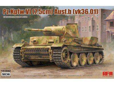 1:35 Rye Field Model 5036 Pz.Kpfw.VI (7,5cm) Ausf.B (VK36.01) - Rfm5036 ryefield model pzkpfw - RFM5036