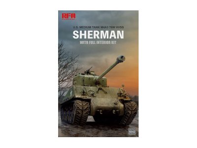 1:35 Rye Field Model 5042 SHERMAN w/Full Interior&Workable Track Links - Rfm5042 - RFM5042