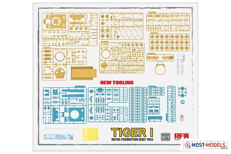 1:35 Rye Field Model 5075 Tiger I Initial Production Early 1943 - Rfm5075 4 - RFM5075