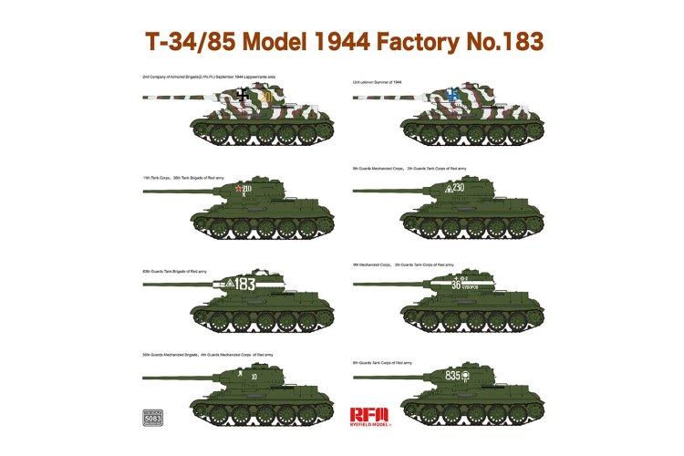 1:35 Rye Field Model 5083 T-34/85 Model 1944 Factory No. 183 - Rfm5083 4 - RFM5083