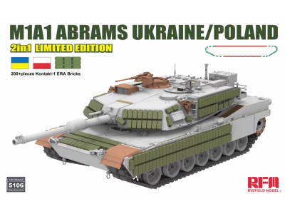 1:35 Rye Field Model 5106 M1A1 Abrams Ukraine/Poland - 2in1 Limited Edition - Rfm5106 - RFM5106